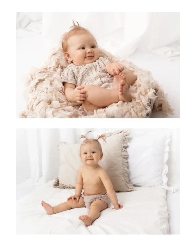 4 mån vs 8 månader 🥰
Till sommaren kommer hon tillbaka för sista fotograferingen under hennes första år. 1 årsfotografering 🎉

Jag tycker det är så himla kul och en ära att få följa med och dokumentera när din bebis går från liten till stor under det första året och att se hur mycket den förändrats från sist vi sågs.

Har du en liten pluttis där hemma och också vill ha fina bilder från olika stadier i dens liv?
Då tycker jag du ska kommentera "första året" här nedan så får du mer information ❤️